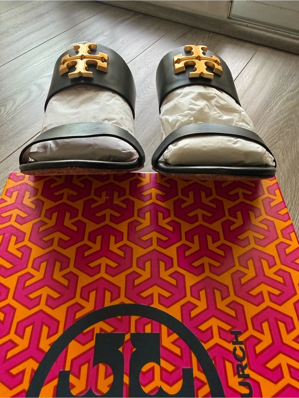 Tory Burch Everly Sandal Wedge Slide Calf Leather